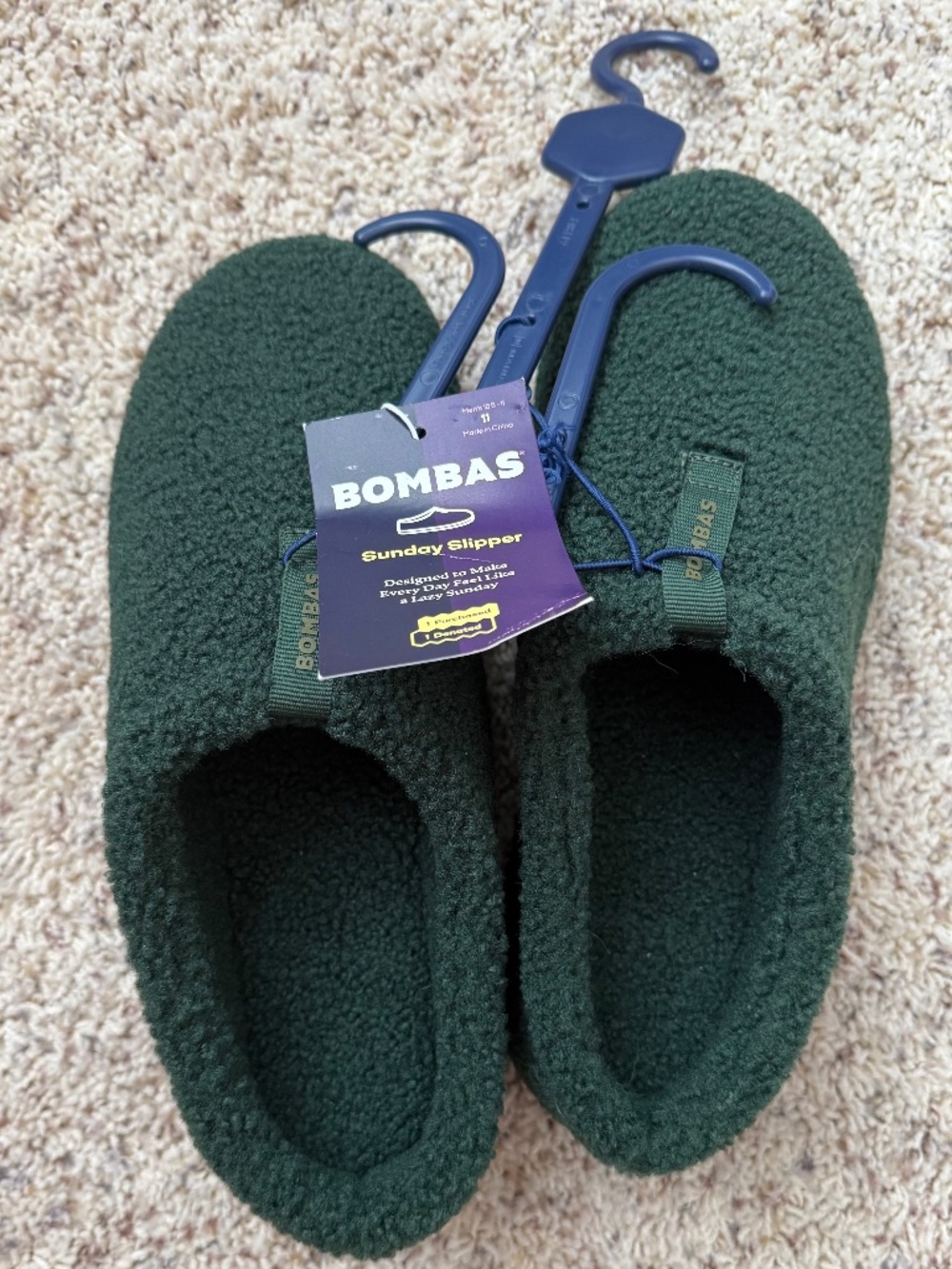 NWT Bombas Men's Sunday Slipper